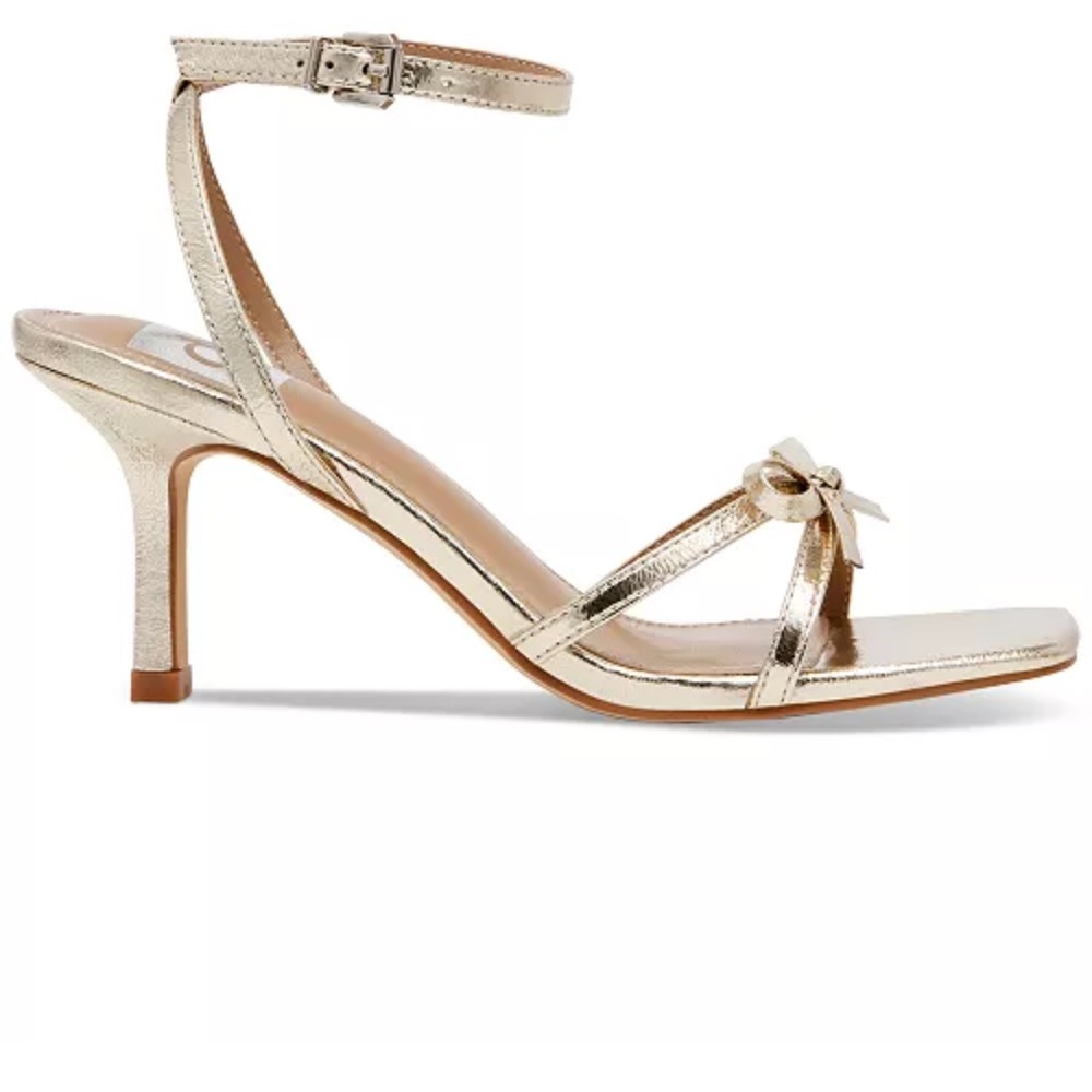 Dolce Vita Gold Heels with Bows - Picture 2 of 10